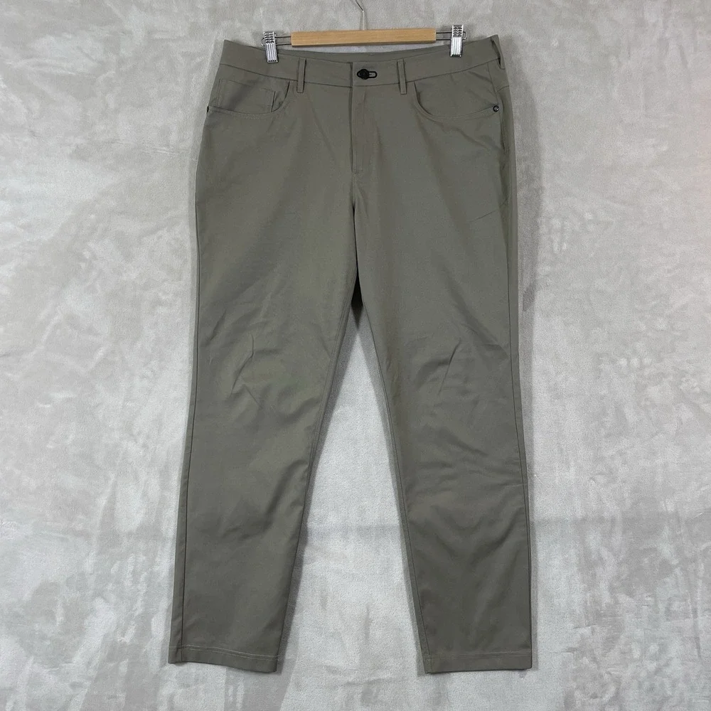 Public Rec Gamechanger Pants Mens 34x32 Green Stretch Performance Golf All Day